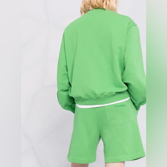 Nanushka Embroidered Green Sweater & Shorts Set | 100% cotton - Picture 9 of 11